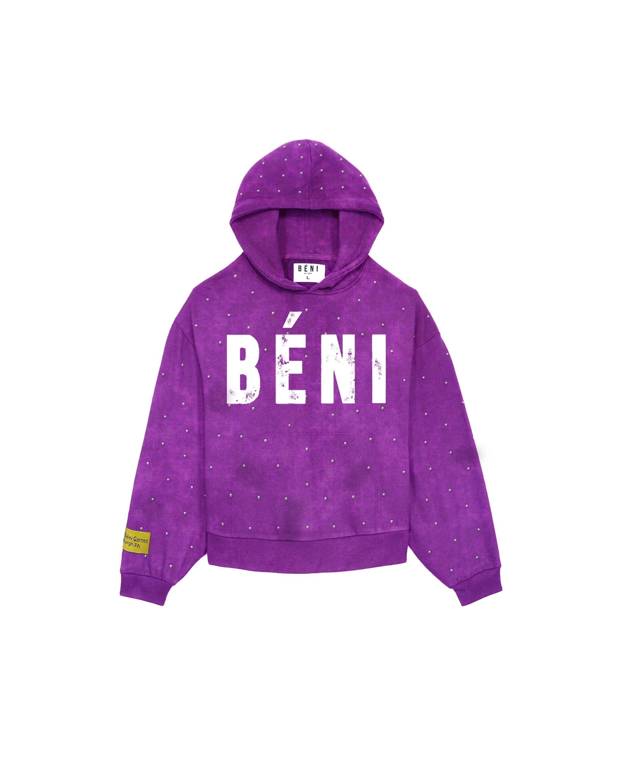 Purple Rhinestone Hoodie