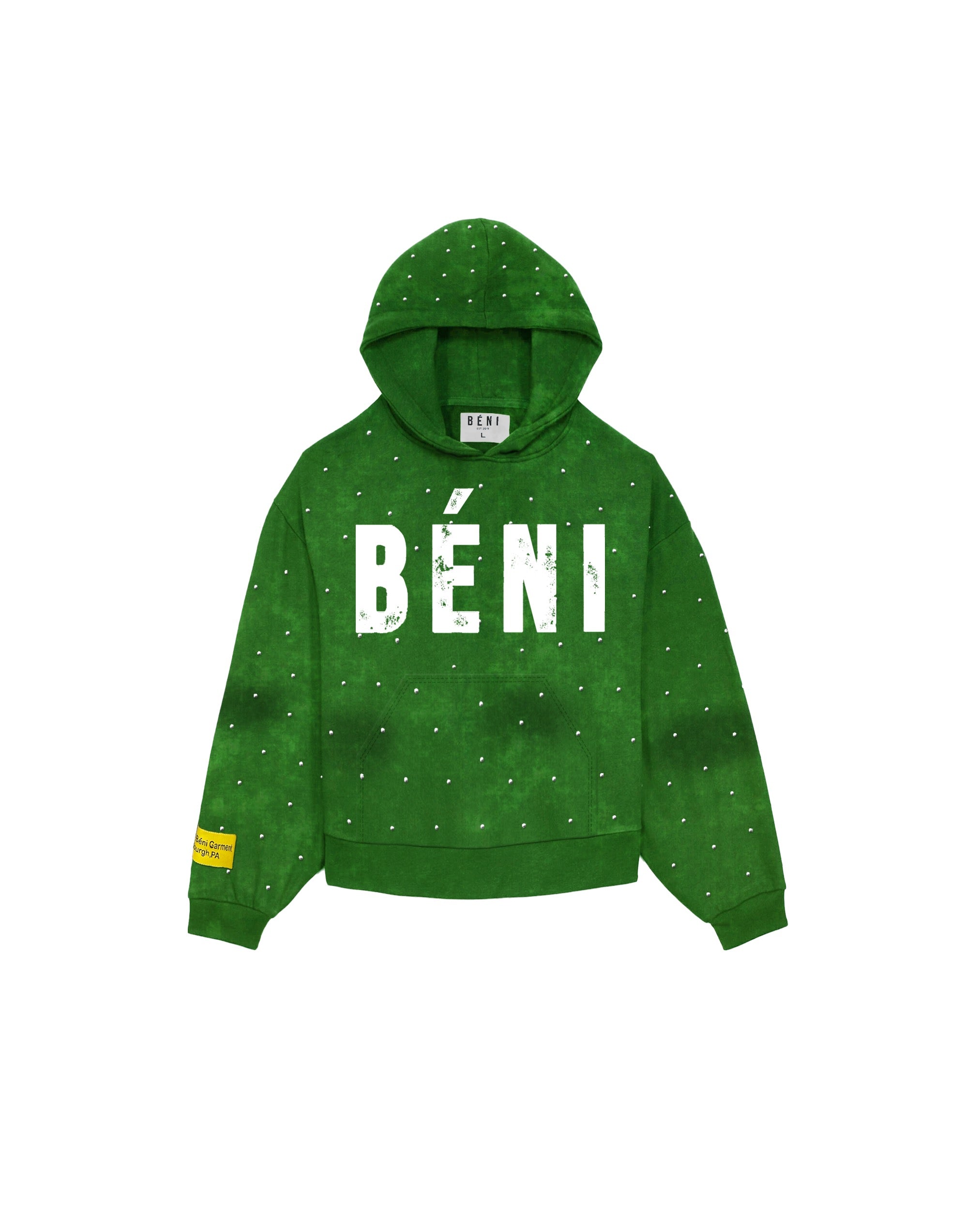 Green Rhinestone Hoodie